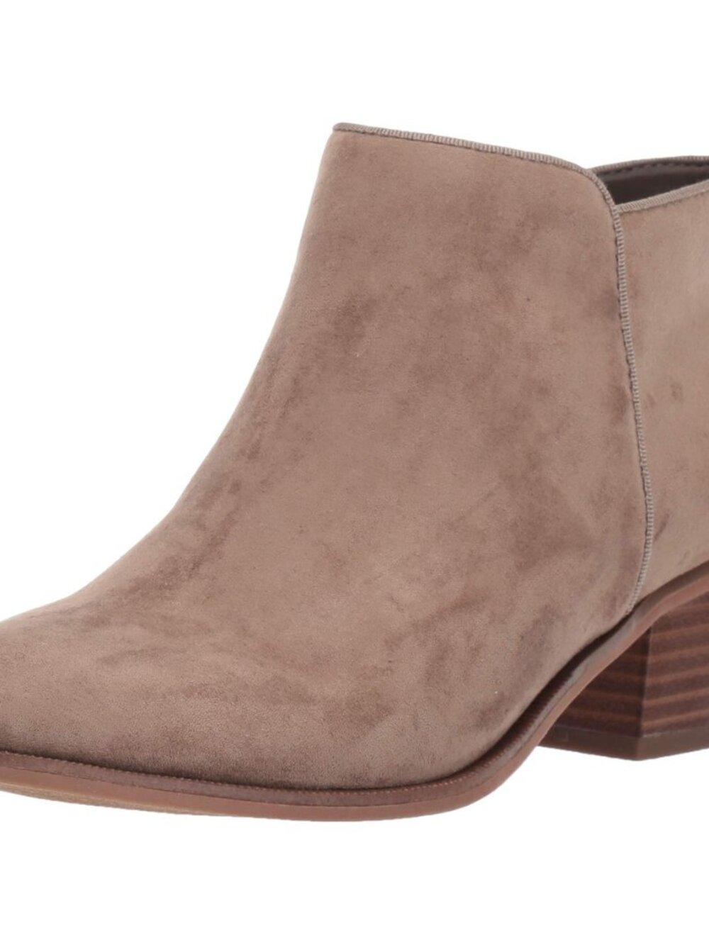 Women's Low Heel Ankle Boots with Side Zipper, Stacked Block Heel